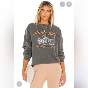 Anine Bing Ramona Motorcycle Sweatshirt size size XS